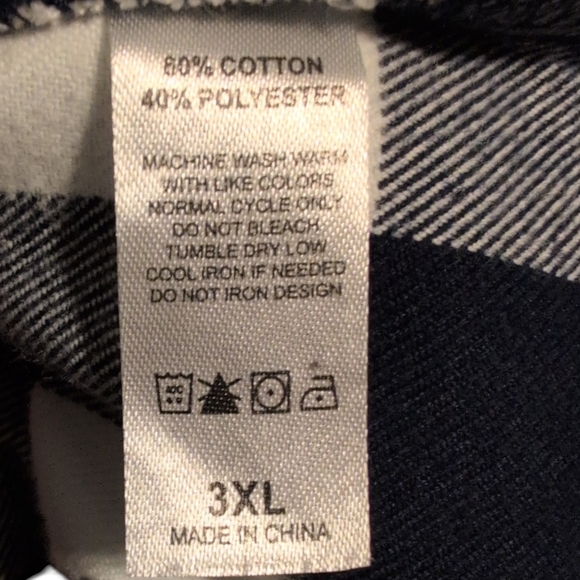 Yuengling Flight Casual Mens Blue and White Checkered Casual Flannel Shirt 3XL - Picture 5 of 7